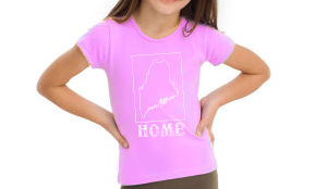 maine home shirt kids girl pink