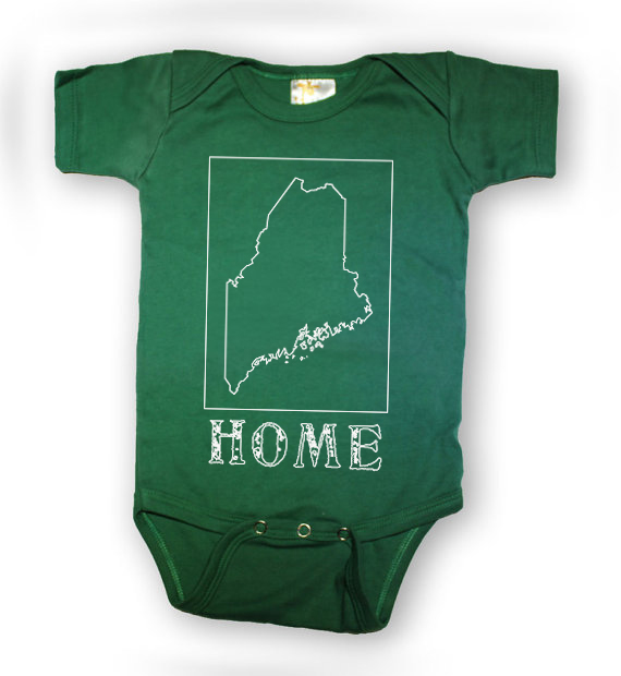 maine home shirt blue onesie