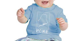 maine home shirt blue onesie