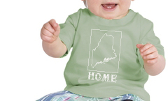 maine home shirt blue onesie