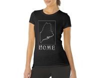 maine home shirt womens black crew