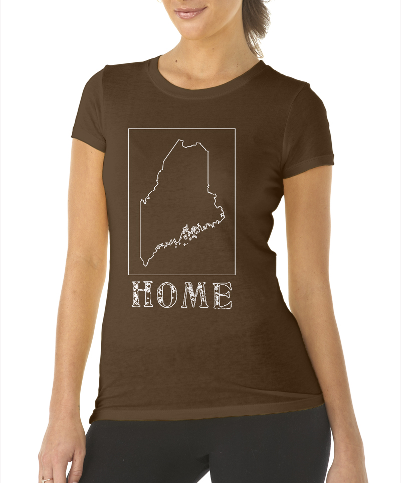 maine home shirt ladies brown crew