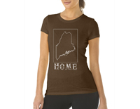 maine home shirt womens brown crew