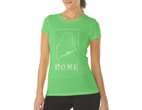 maine home shirt womens green v neck