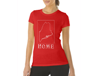 maine home shirt womens red crew