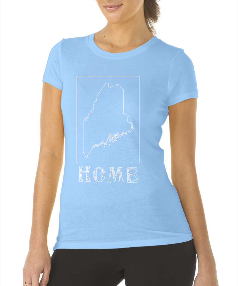 maine home shirt ladies black crew