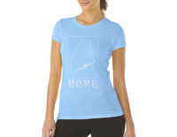 maine home shirt womens sky blue crew