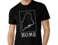 maine home shirt womens navy blue crew