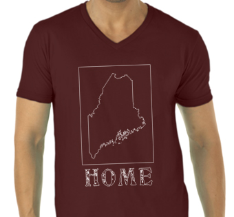 maine home shirt brown v neck