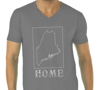 maine home shirt gray v neck