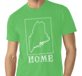 maine home shirt green v neck