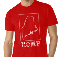 maine home shirt red v neck