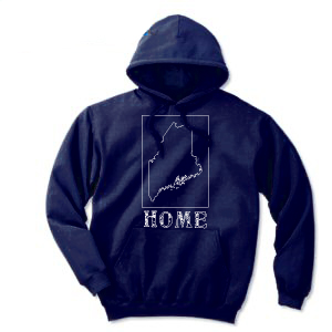 maine home shirt womens navy blue crew