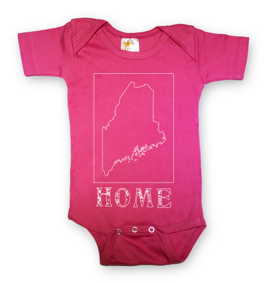 maine home shirt blue onesie