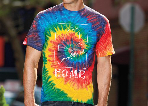 maine home shirt tie dye